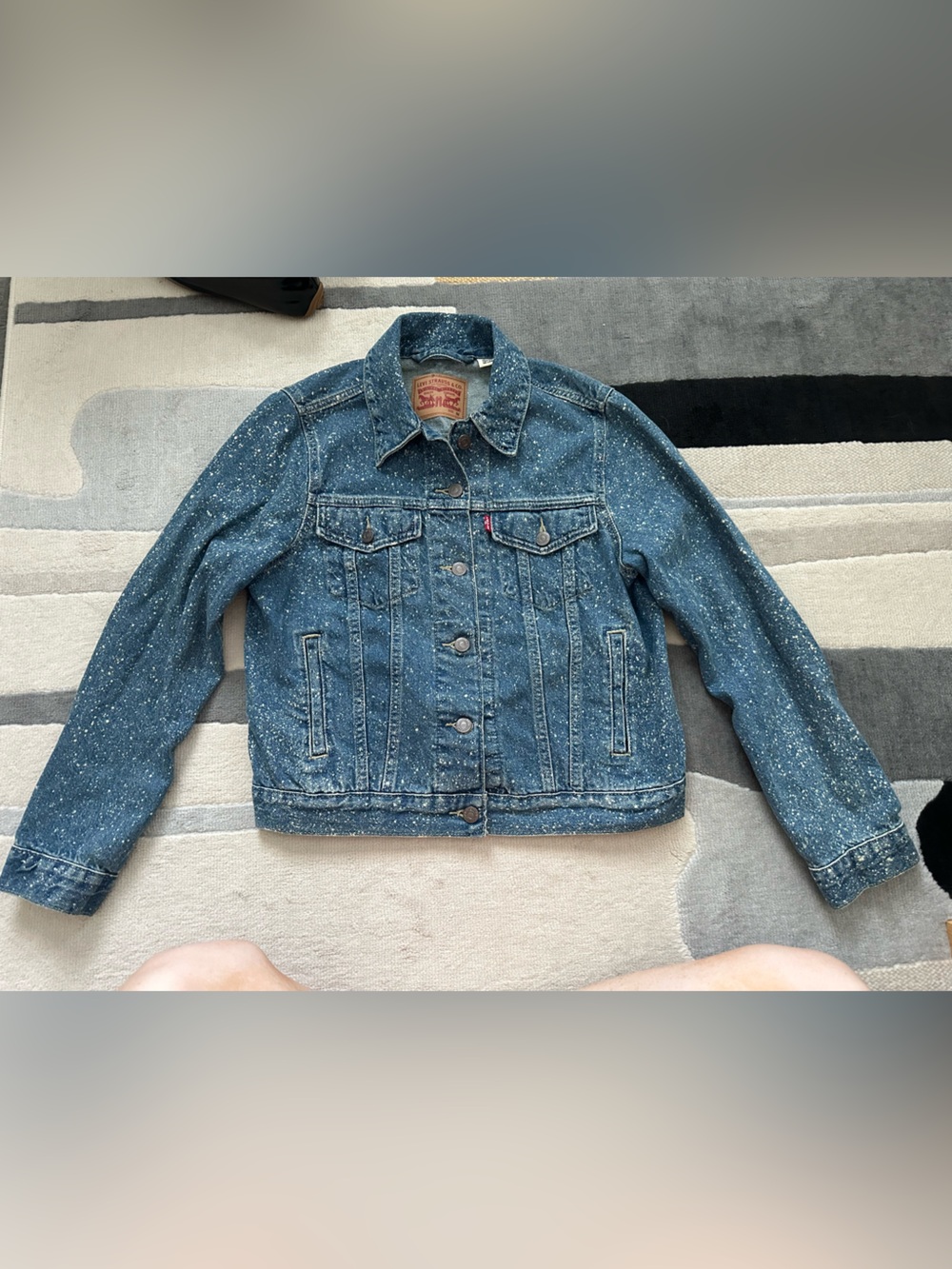 Levi's speckled blue denim jacket size medium